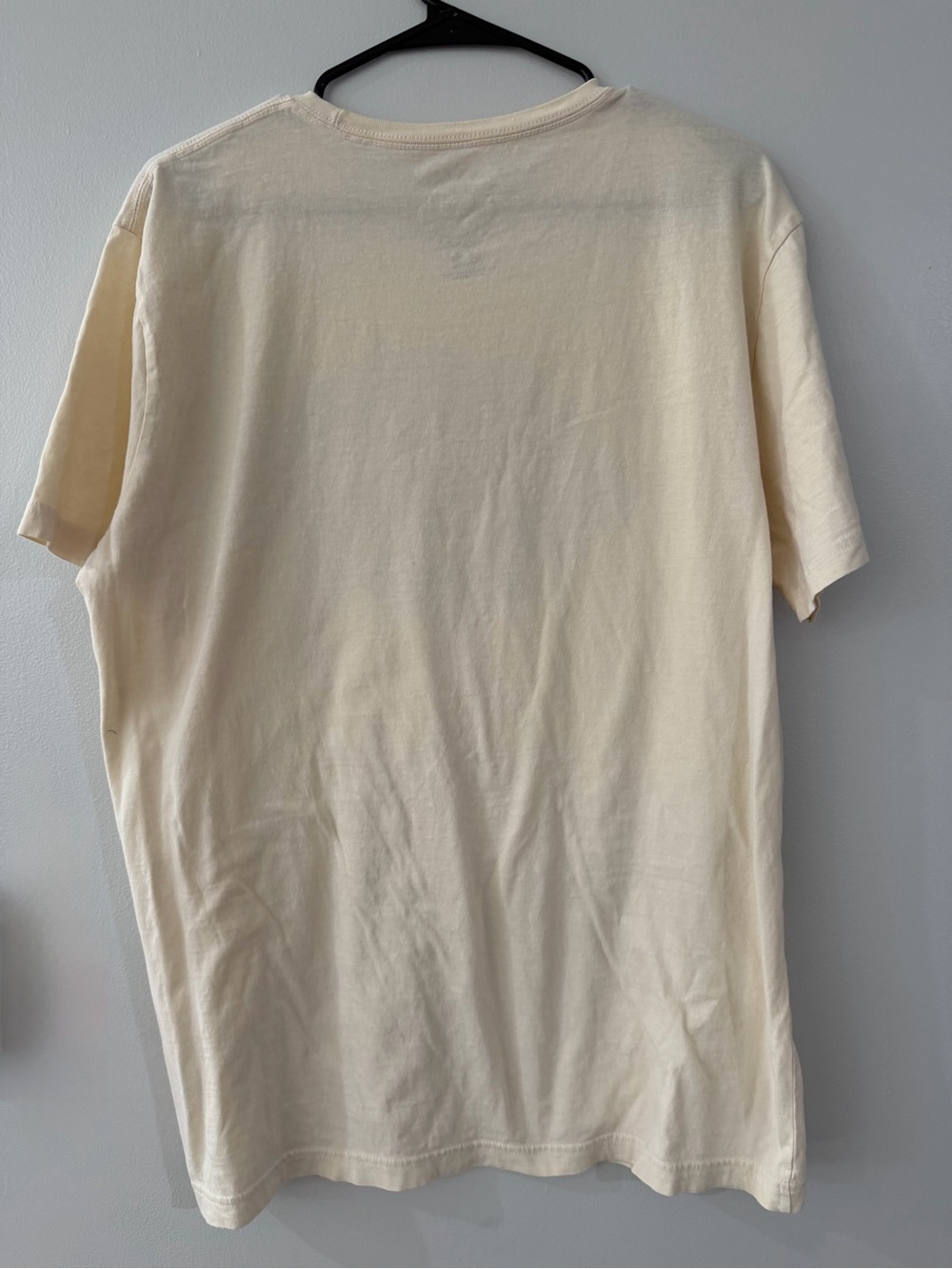 Lucky Brand Cream Relaxed Fit Crew Neck Men's Large Short Sleeve Cotton T-Shirt - Picture 2 of 8